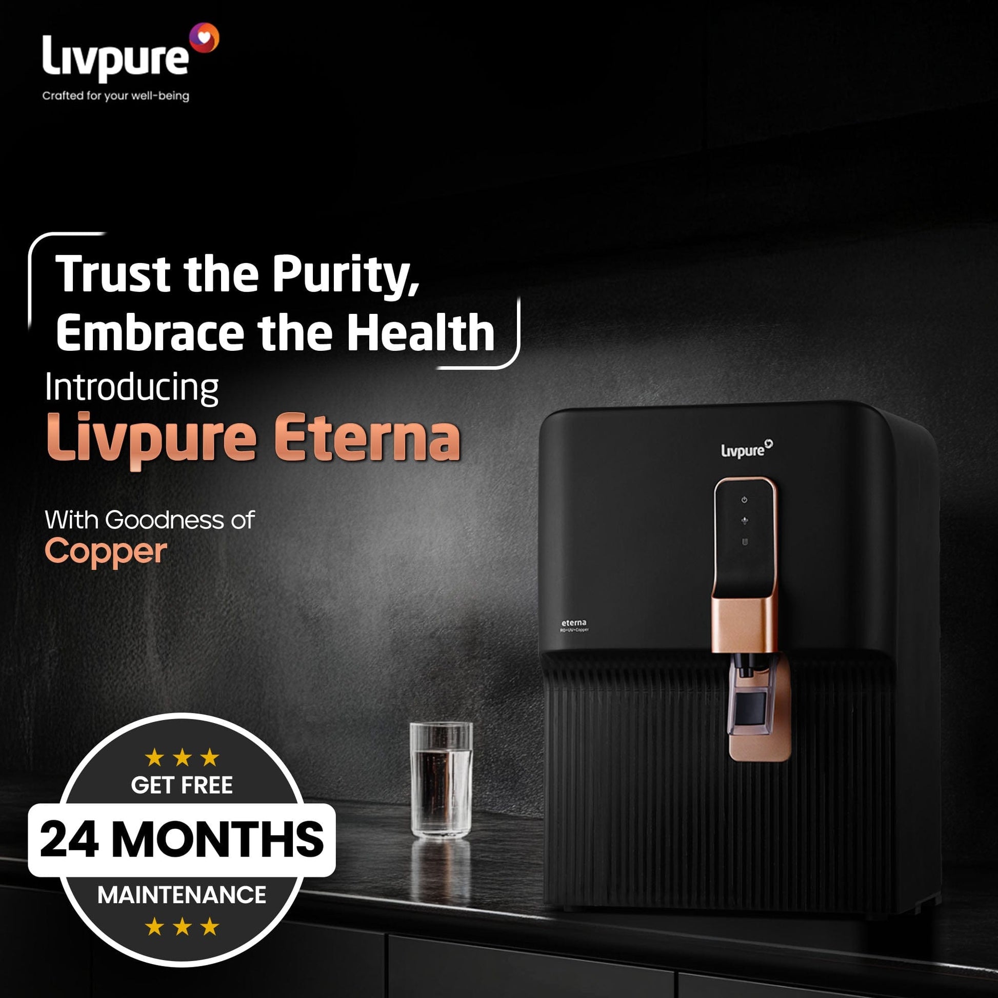Livpure RO Livpure Eterna RO + UV + Copper