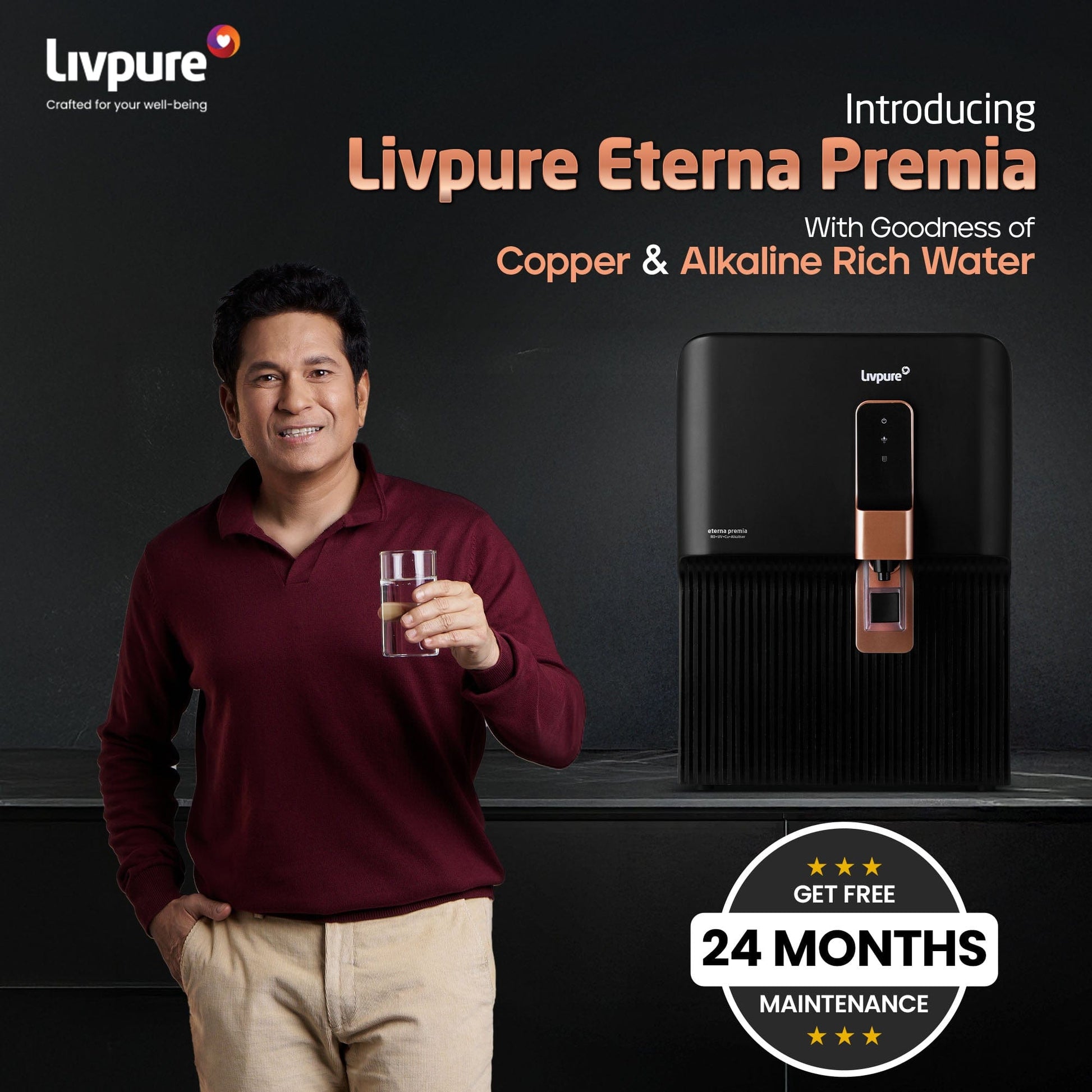 Livpure RO LIVPURE LIV-ETERNA-PREMIA RO + UV + CU Guard + Alkaline Enhancer