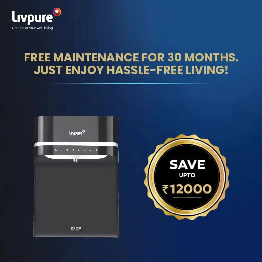 Livpure  RO Livpure Sereno RO + UV + UF + Copper with Stainless Steel Tank Water Purifier