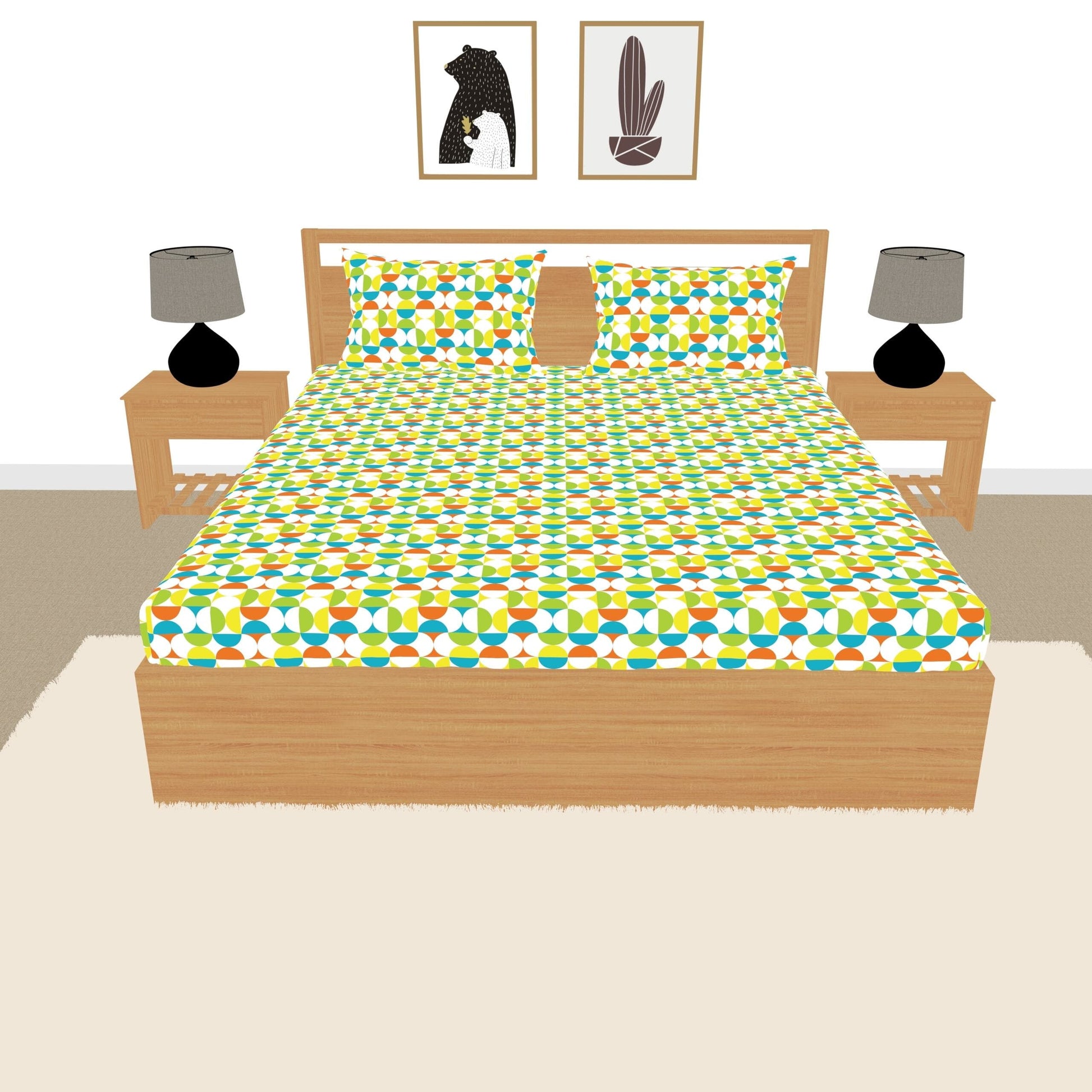 Livpure Sleep Bed & Linen Printed Cotton Bedsheet