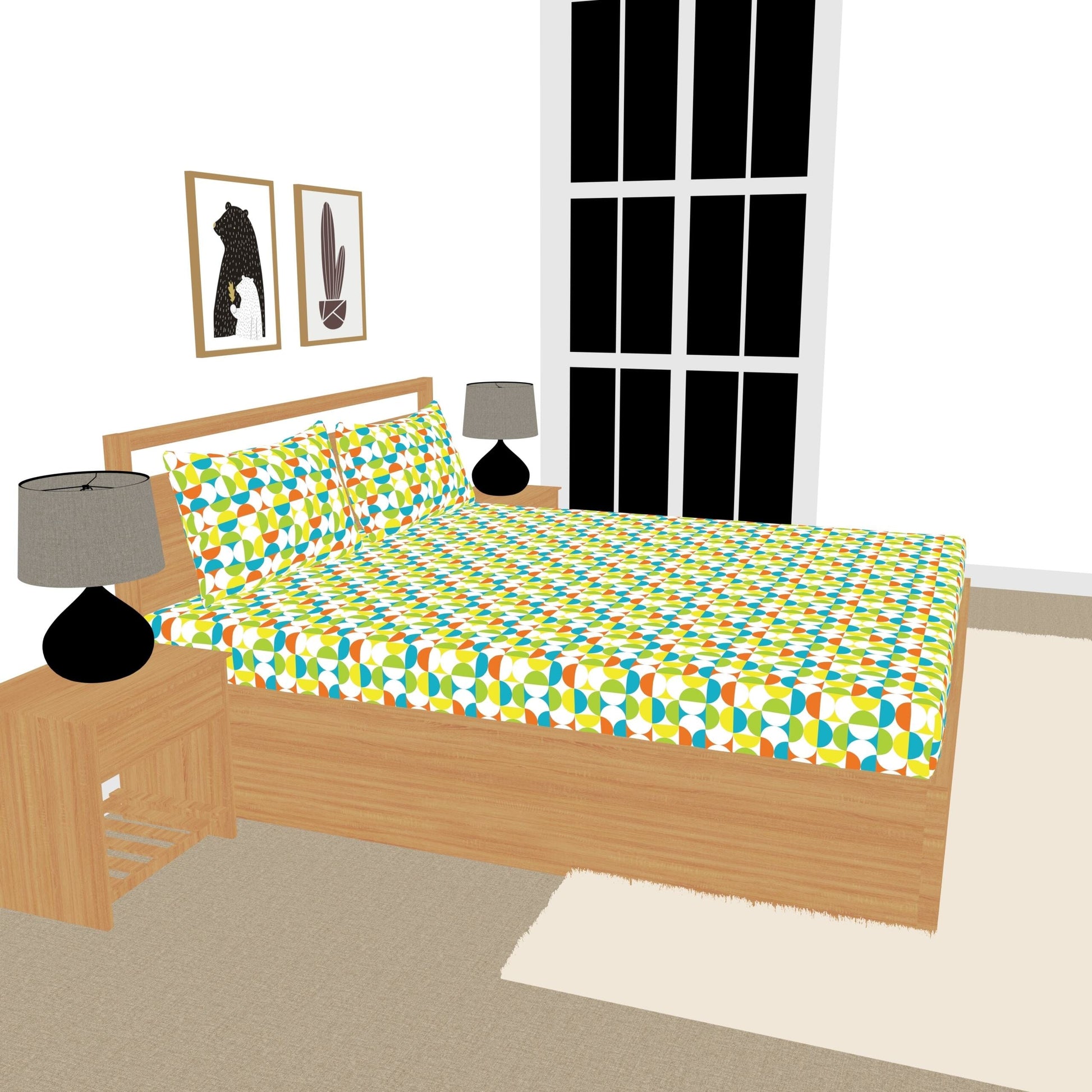 Livpure Sleep Bed & Linen Printed Cotton Bedsheet