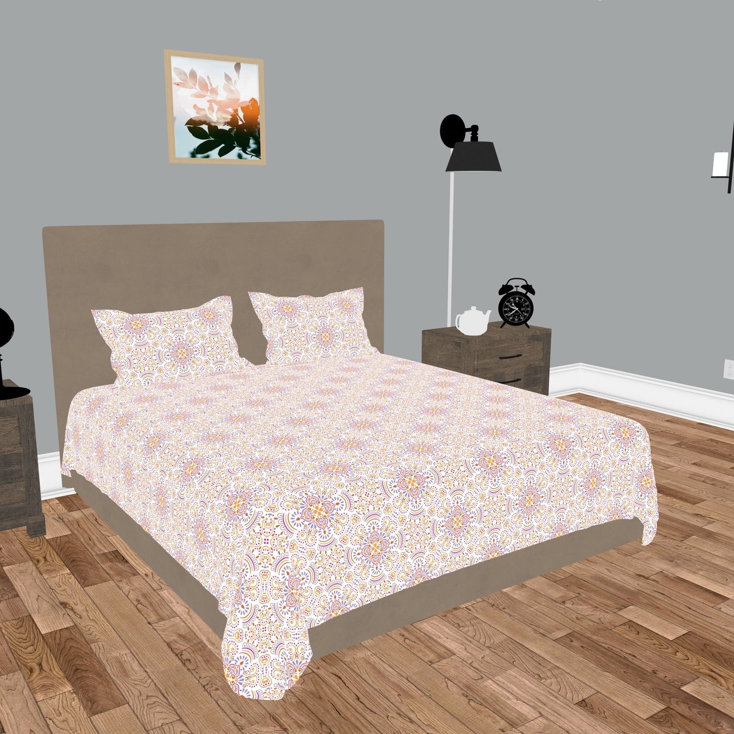 Livpure Sleep Bed & Linen Printed Cotton Bedsheet