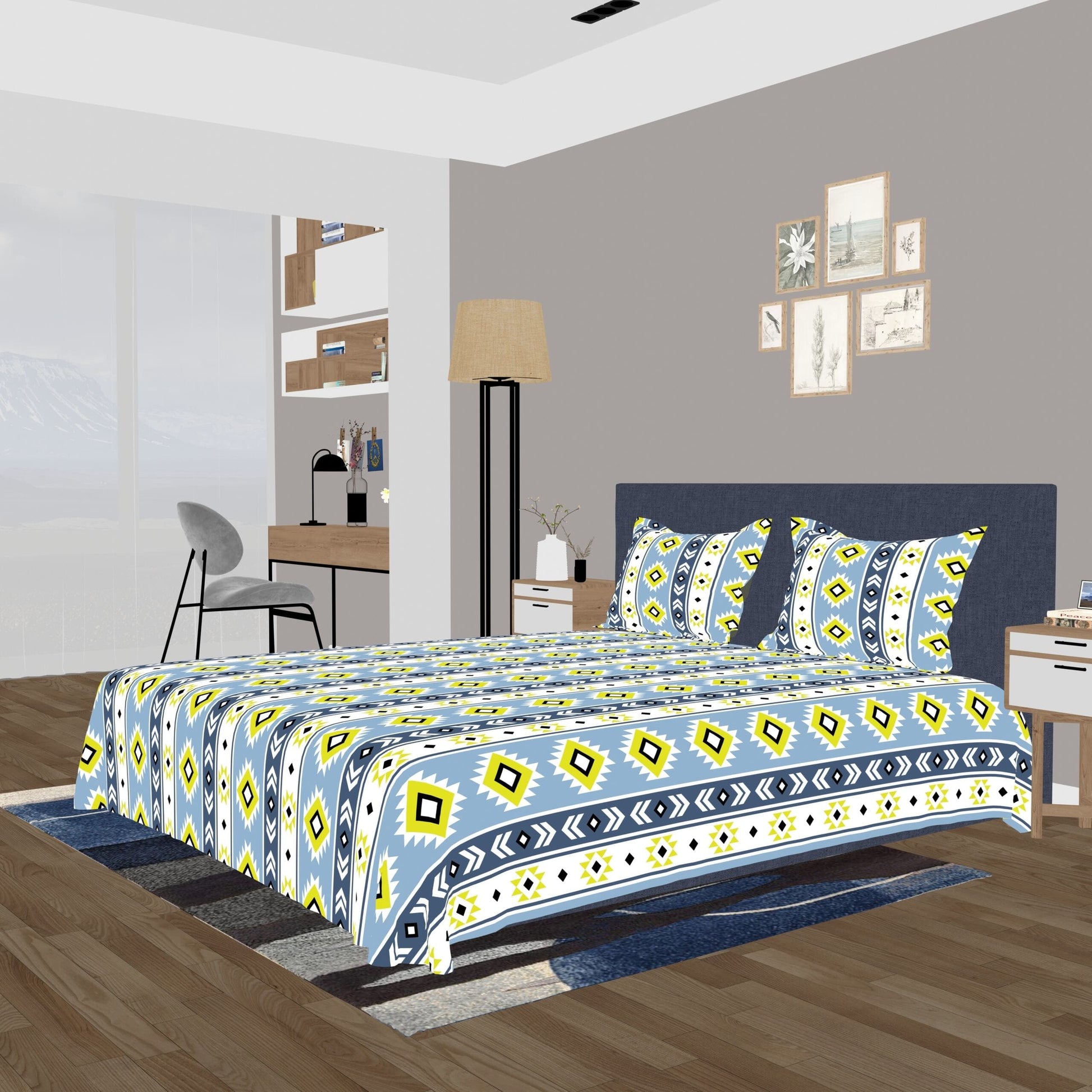 Livpure Sleep Bed & Linen Printed Cotton Bedsheet