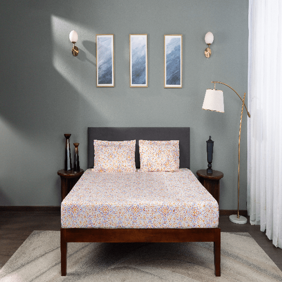 Livpure Sleep Bed & Linen Printed Cotton Bedsheet